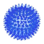 Мяч  массажный  9 см прозрачный Crystal ZooOne (синий)