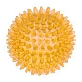 Мяч  массажный  9 см прозрачный Crystal ZooOne (жёлтый)
