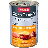 Анимонда c Индейкой и Картофелем 0,4кг Gran Carno Sensitiv  д/ собак  Animonda 