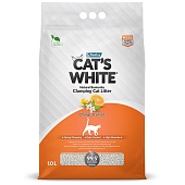 Наполнитель Cat's White Orange10л комкующийся с ароматом Апельсином  д\кошачьего туалета