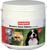 Беафар Brewers витамины с пивными дрожжами и чесноком для кошек и собак 250 таб 