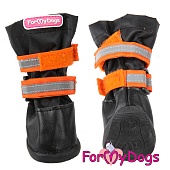 Сапоги РП черно/оранжевые №6  (7см *5,5см) 4шт  Обувь для собак