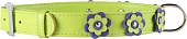 18-21 см Ошейник Коллар Glamour Аппликация Ширина 9 мм  зеленый