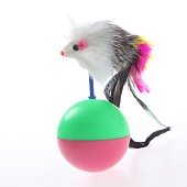 Мышь-мяч неваляшка Игрушка для кошек «Чистый котик»