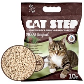 Наполнитель комкующийся растительный CAT STEP Wood Original 10 л, Cat Step