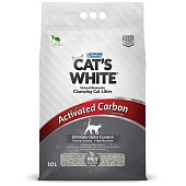 Наполнитель Cat's White Active Carbon Granules10л комкующийся  с активированным Углём д\кош туалета
