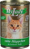 Моя Леди Classic консерва для кошек, Индейка/почки (кусочки в соусе) 
