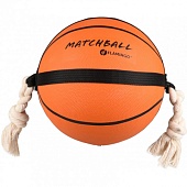 Мяч баскетбольный 23см с верёвкой 53см