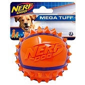 Мяч из термопластичной резины с шипами, сине-оранжевый, 9 см, Игрушка для собак,NERF