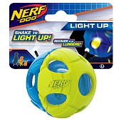 Мяч светящийся, сине-зеленый, 6 см, Игрушка для собак, NERF